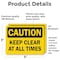 Signmission Keep Clear At All Times, 5 in W x Rectangle, Vinyl Decal OS-2PACK-CS-D-35-L-19193 - alternate 6